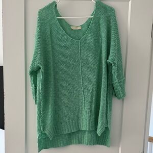 Elegant Mint V-Neck Sweater for Women